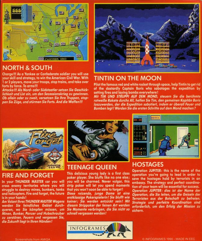 Back Cover for High Energy (Amiga)