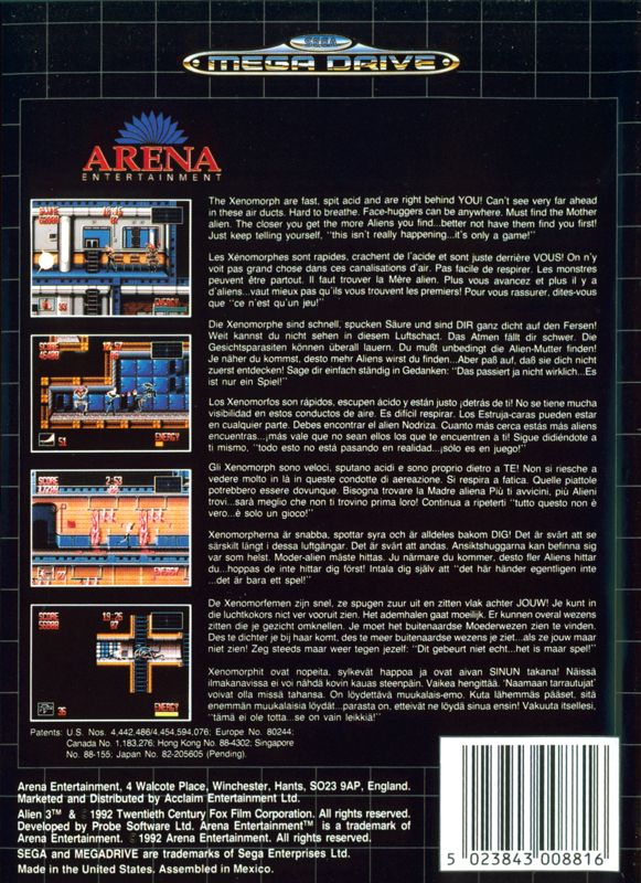 Alien³ cover or packaging material - MobyGames