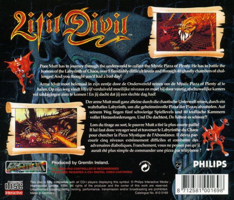 Back Cover for Litil Divil (CD-i)