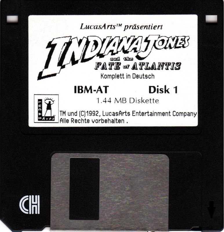 Media for Indiana Jones and the Fate of Atlantis (DOS) (3,5'' disk release): Disk 1/5