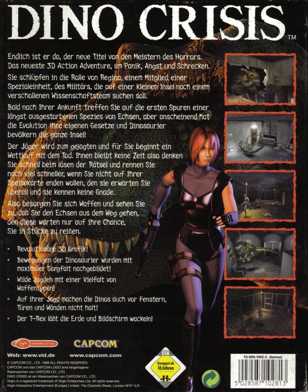 Back Cover for Dino Crisis (Windows)