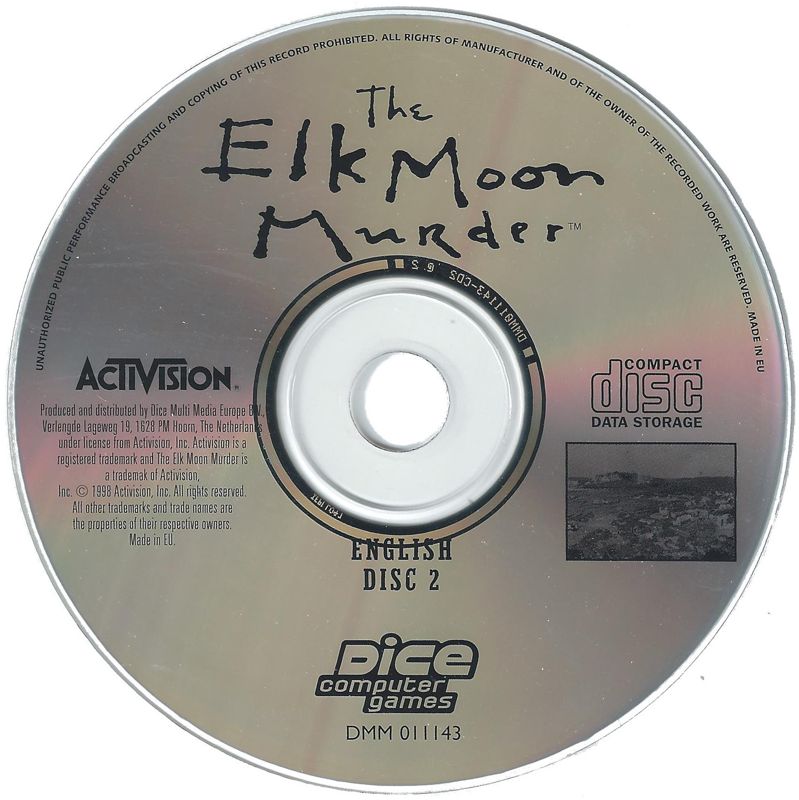 Media for Santa Fe Mysteries: The Elk Moon Murder (DOS and Windows) (Dice Computer Games release): Disc 2