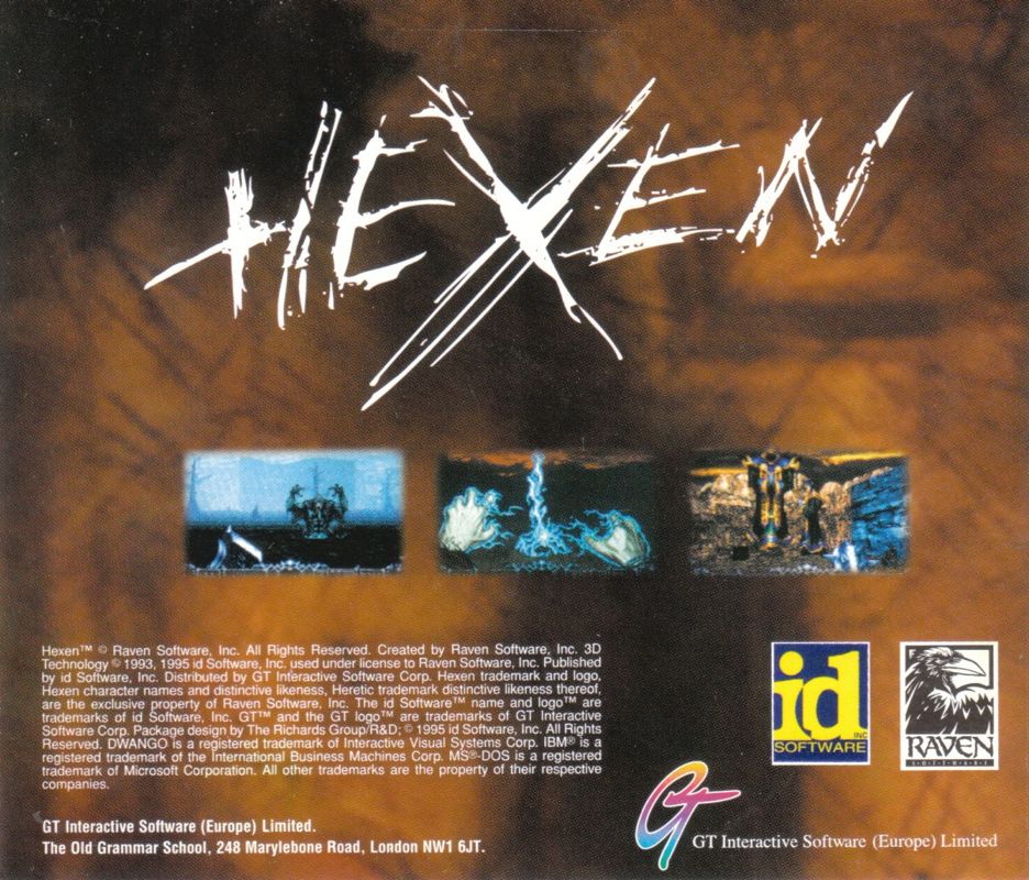 Other for Hexen: Beyond Heretic (DOS) (Wrong (BBFC: 15) printed box): Jewel Case - Back