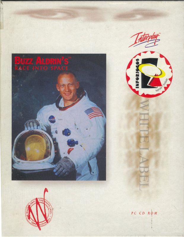 Front Cover for Buzz Aldrin's Race into Space (DOS) (White Label Edition with enhanced CD, released in European Union )