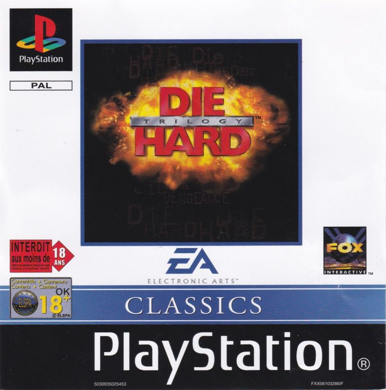 Front Cover for Die Hard Trilogy (PlayStation) (EA Classics release)