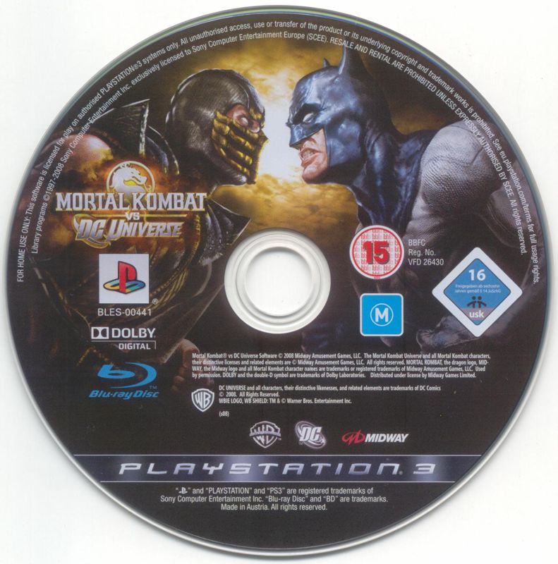 Media for Mortal Kombat vs. DC Universe (Kollector's Edition) (PlayStation 3)