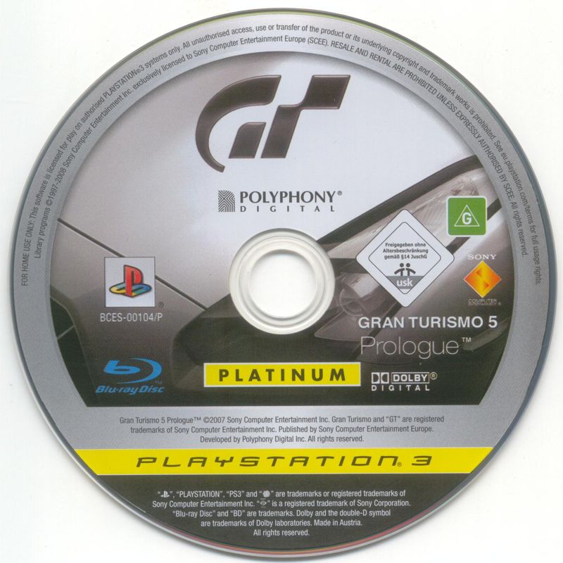 Media for Gran Turismo 5: Prologue (PlayStation 3) (Platinum release)