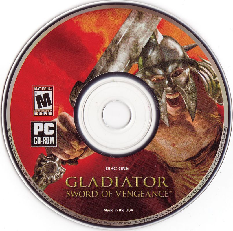 Media for Gladiator: Sword of Vengeance (Windows): Disc 1/2