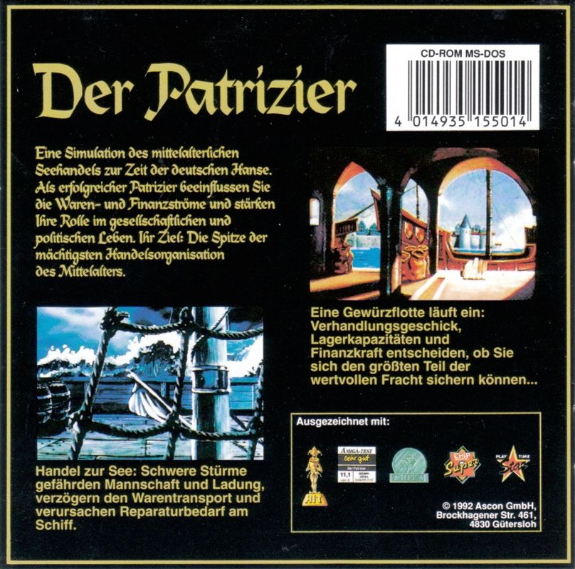 Other for The Patrician (DOS) (CD-ROM release): Jewel Case - Front Inlay