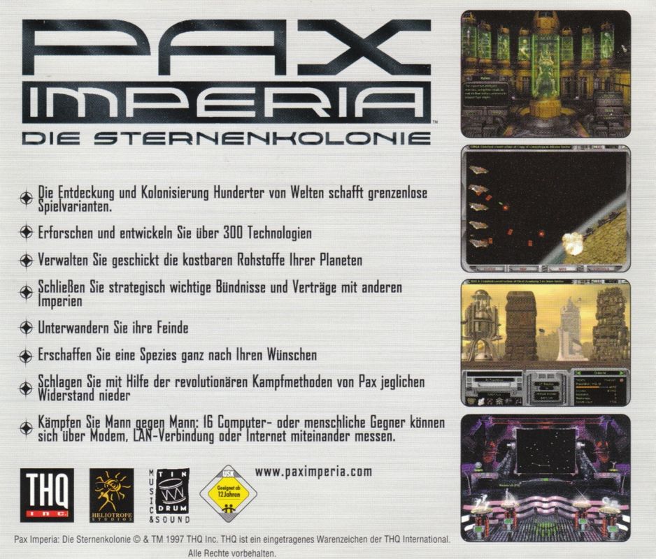 Other for Pax Imperia: Eminent Domain (Windows) (Soft Price Release): Jewel Case - Back