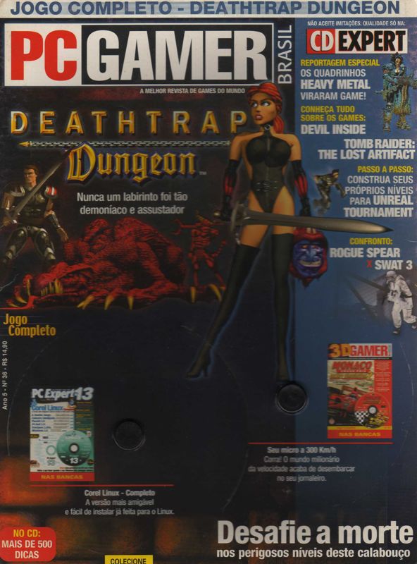 Front Cover for Ian Livingstone's Deathtrap Dungeon (Windows) (PC Gamer / CD Expert N° 36 covermount)