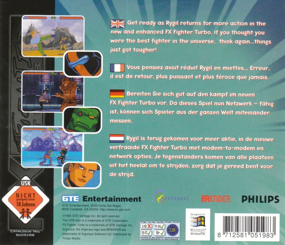 Other for FX Fighter Turbo (Windows): Jewel Case - Back