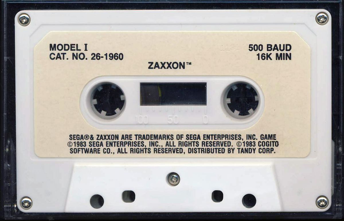 Media for Zaxxon (TRS-80) (TRS-80 Model I/III cassette release): Model I Side A