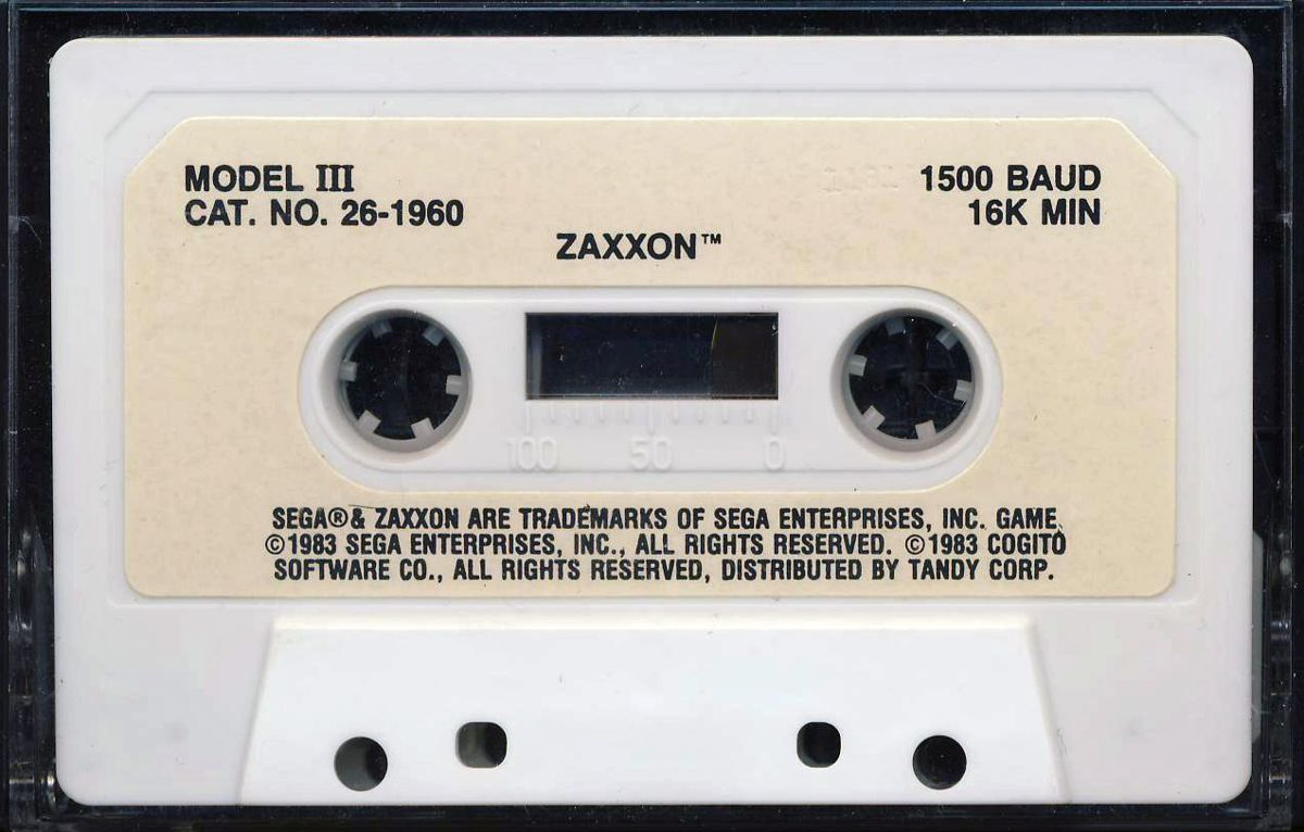 Media for Zaxxon (TRS-80) (TRS-80 Model I/III cassette release): Model III Side B
