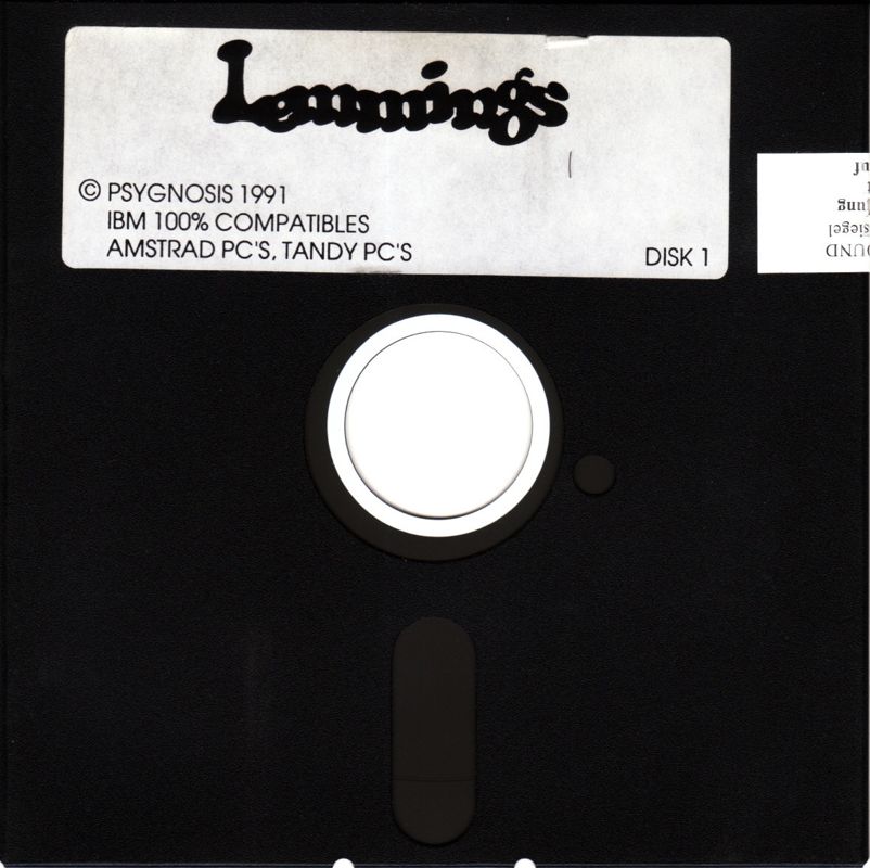 Media for Lemmings (DOS) (Dual-media release): 5.25" Disk 1
