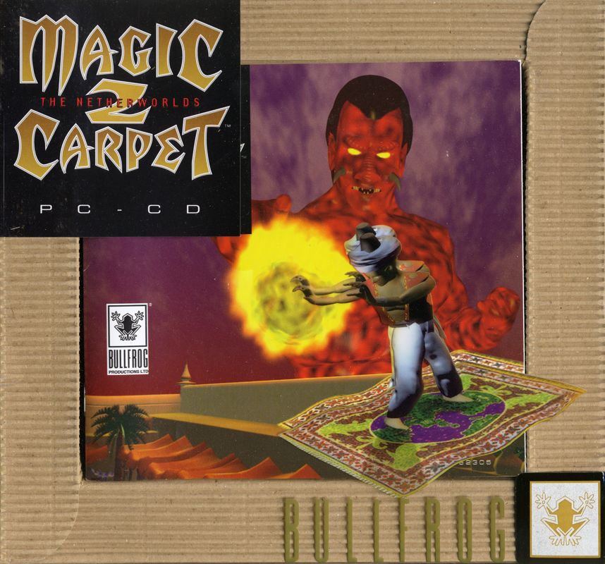 Front Cover for Magic Carpet 2: The Netherworlds (DOS) (Front is transparent)