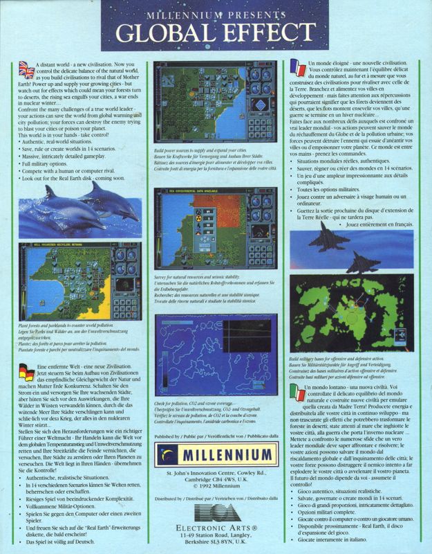 Back Cover for Global Effect (Amiga)
