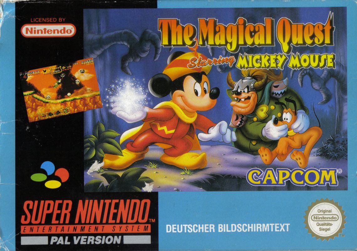 Nintendo quest. Мики Маус супер Нинткндо. Magical Quest starring Mickey Mouse Snes. The Magical Quest starring Mickey Mouse super Famicom. Magical Quest starring Mickey Mouse, the Snes обложка.