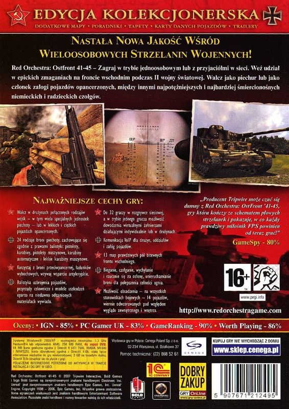 Back Cover for Red Orchestra: Ostfront 41-45 (Collector's Edition) (Windows)