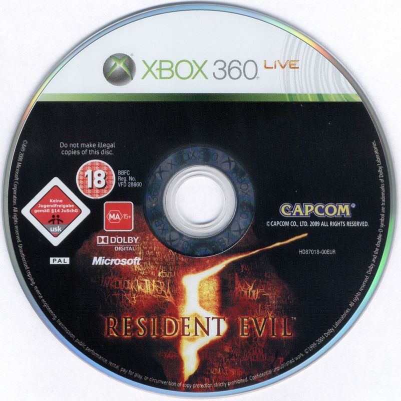 Media for Resident Evil 5 (Xbox 360)