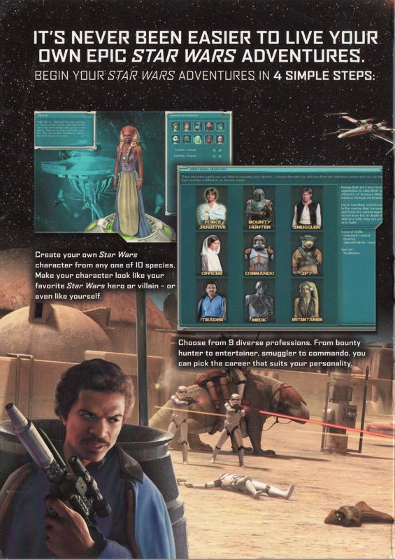 Inside Cover for Star Wars: Galaxies - Starter Kit (Windows): Left Flap