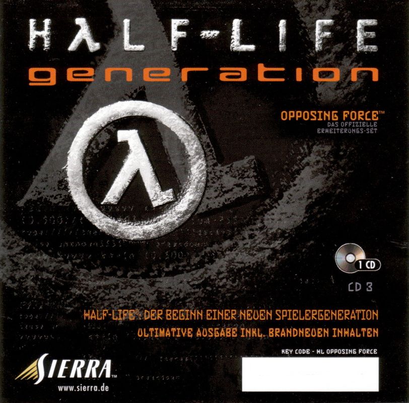 Other for Half-Life: Platinum (Windows): Jewel Case - Half-Life: Opposing Force - Front