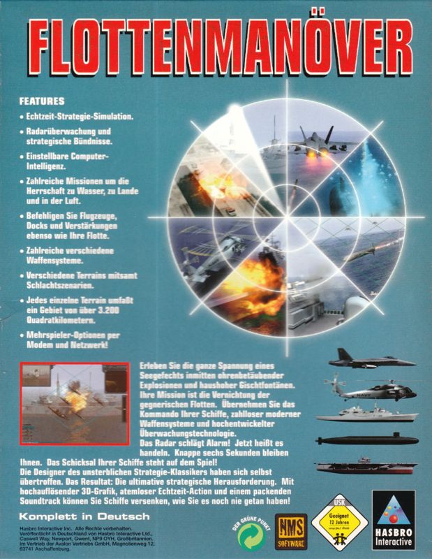 Back Cover for Battleship: The Classic Naval Warfare Game (Windows)