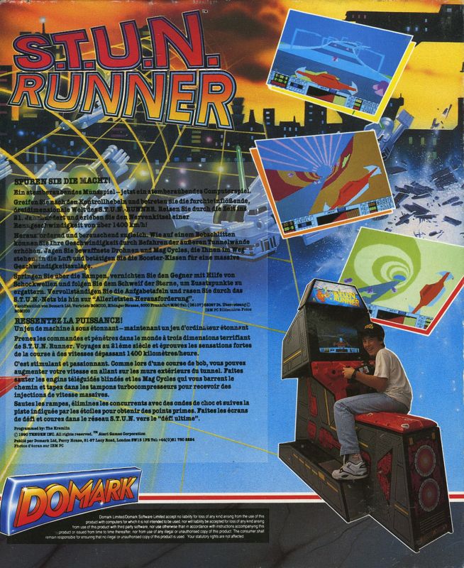 Back Cover for S.T.U.N. Runner (Amiga)