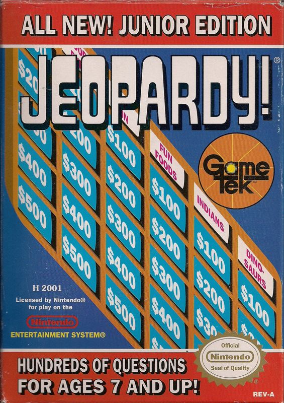 Front Cover for Jeopardy! Junior Edition (NES)