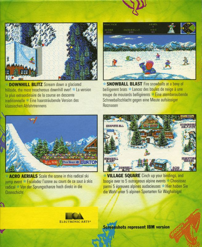 Back Cover for Ski or Die (Amiga)