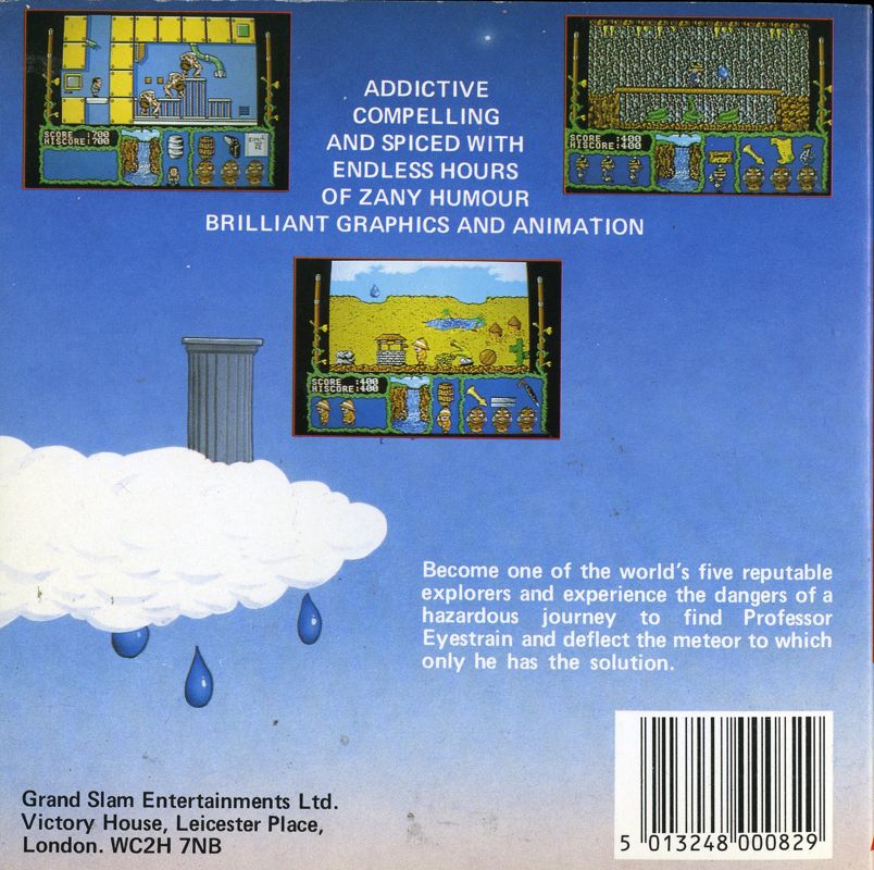 Back Cover for Cosmic Relief: Prof. Renegade to the Rescue (Amiga)