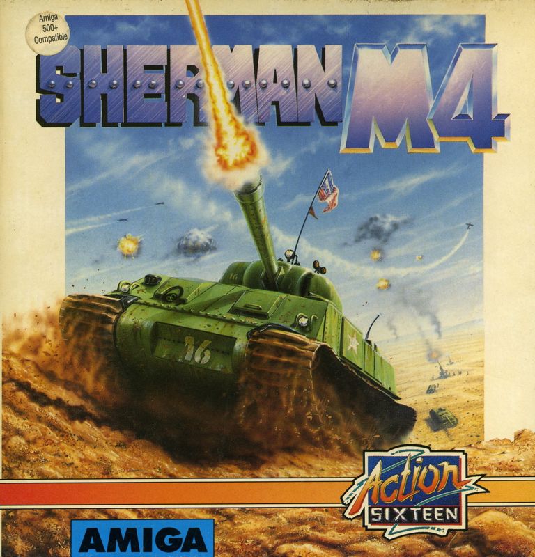 Front Cover for Sherman M4 (Amiga) (Action Sixteen release)
