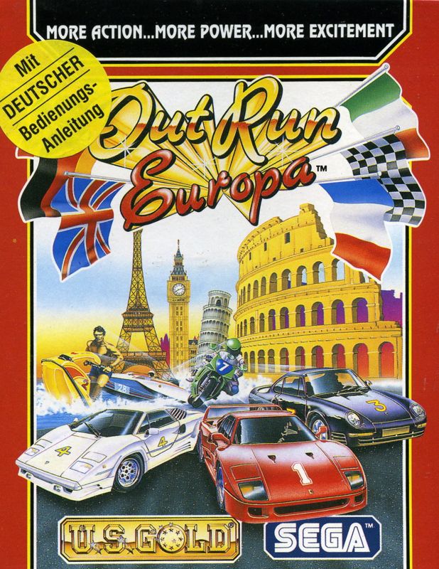 Front Cover for OutRun Europa (Commodore 64) (Cassette Release)