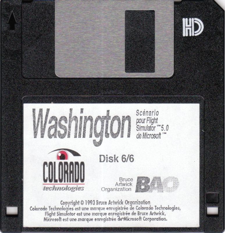 Media for Washington D.C.: Scenery for Microsoft Flight Simulator 5 (DOS): Disk 6/6