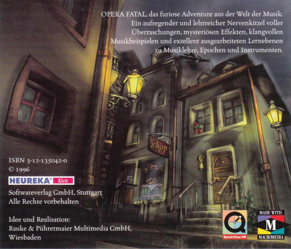 Other for Opera Fatal (Macintosh and Windows 3.x): Jewel Case - Back