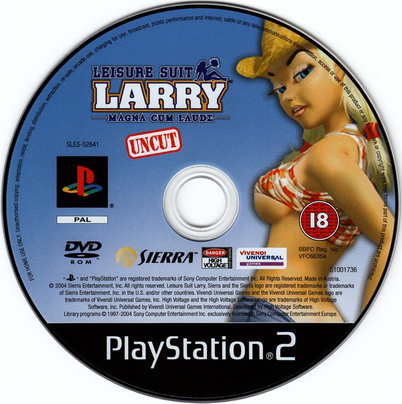 Media for Leisure Suit Larry: Magna Cum Laude (Uncut and Uncensored!) (PlayStation 2) (European English release)