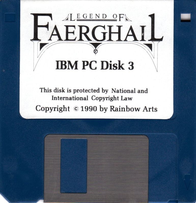 Media for Legend of Faerghail (DOS): Disk 3/3