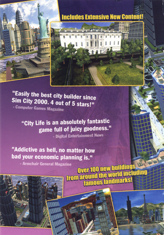 Inside Cover for City Life: World Edition (Windows): Left