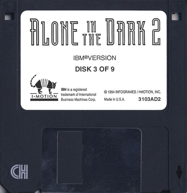 Media for Alone in the Dark 2 (DOS) (Floppy Disk Version): Disk 3