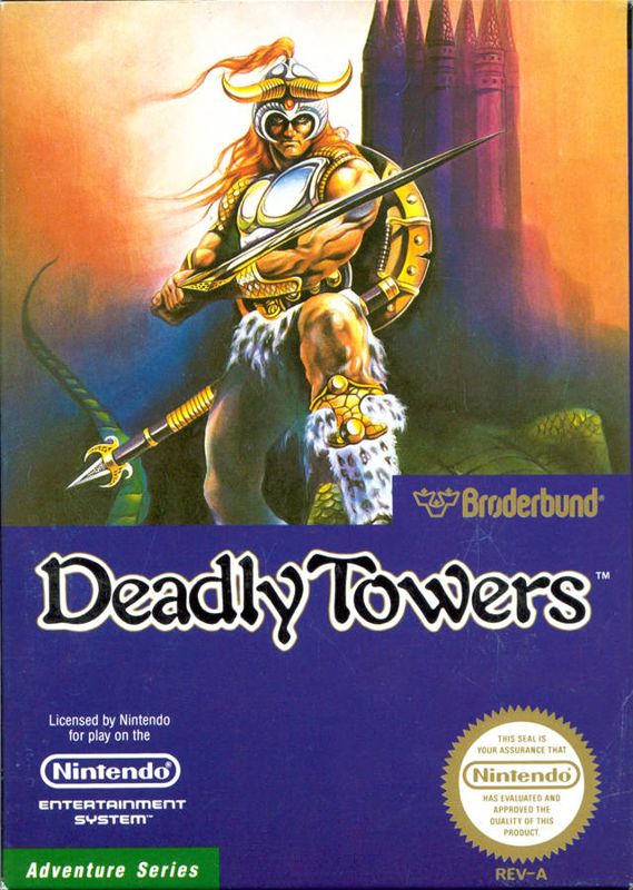 Front Cover for Deadly Towers (NES)