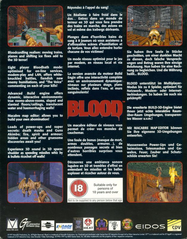 Back Cover for Blood (DOS)