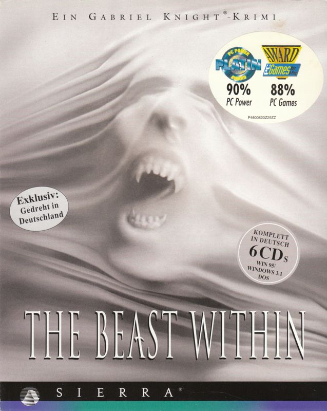 Other for Mystery Games (DOS and Windows and Windows 3.x): Gabriel Knight: The Beast Within - Box - Front