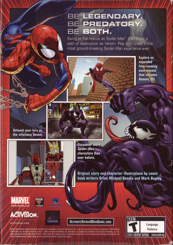 Back Cover for Ultimate Spider-Man (Windows)