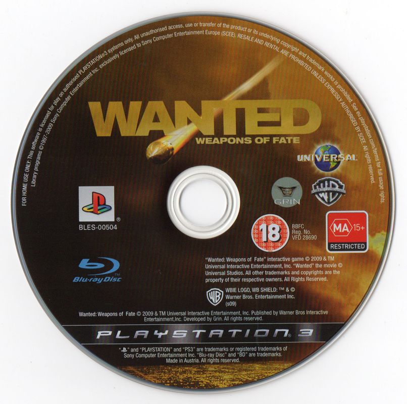 Media for Wanted: Weapons of Fate (PlayStation 3)