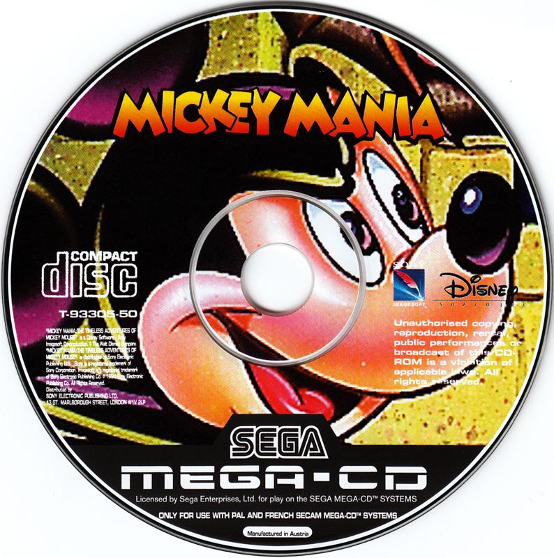 Media for Mickey Mania (SEGA CD)