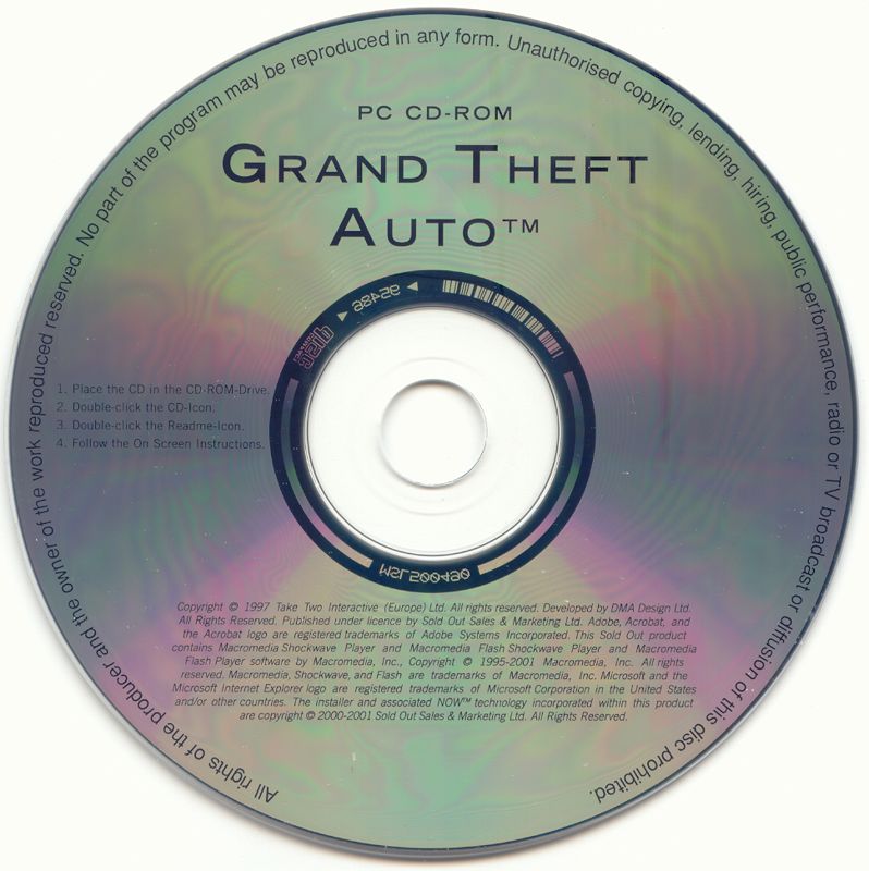 Media for Grand Theft Auto (DOS and Windows) (Sold Out Software release)