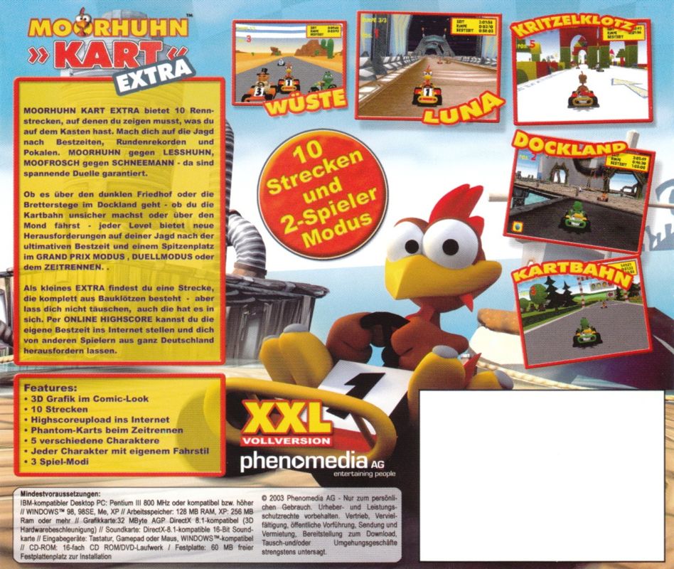 Other for Crazy Chicken: Kart Extra (Windows) (Software Pyramide release): Jewel Case - Back