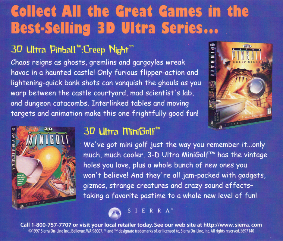Other for 3-D Ultra Pinball: The Lost Continent (Macintosh and Windows and Windows 3.x): Jewel Case - Back