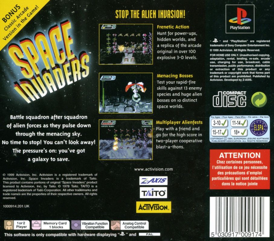 Space 2024 invaders playstation