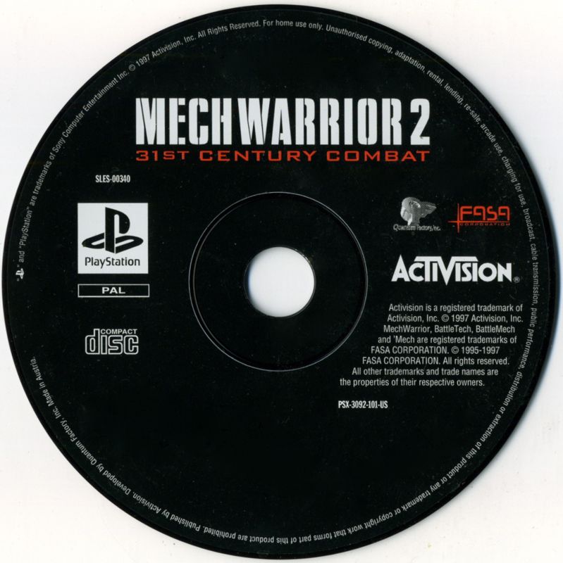 Media for MechWarrior 2: 31st Century Combat (PlayStation)